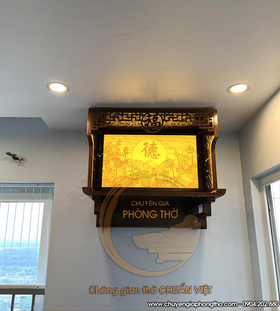 Tranh trúc hoa sen chữ Phúc tại housinco premium Tranh trúc hoa sen chữ Phúc tại housinco premium