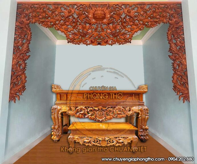 Mẫu cửa võng thờ gia tiên