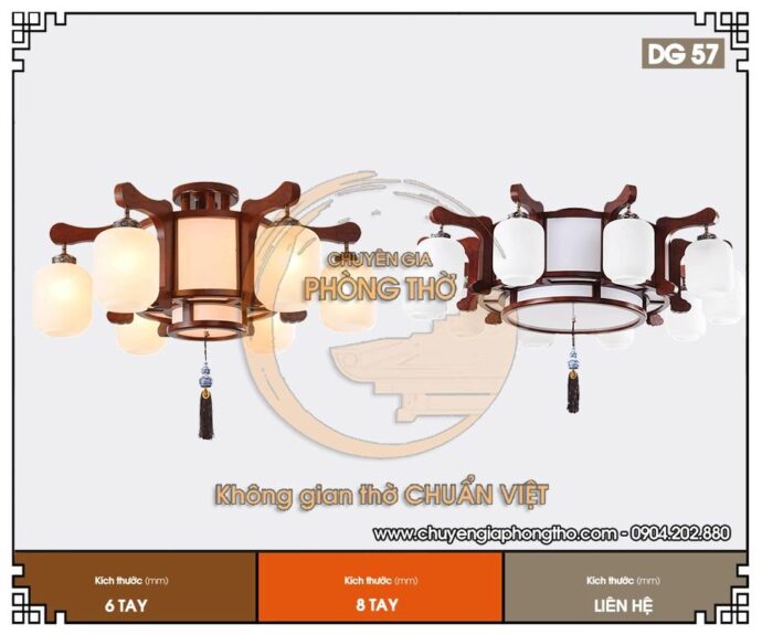 đèn thả chao thủy tinh 1