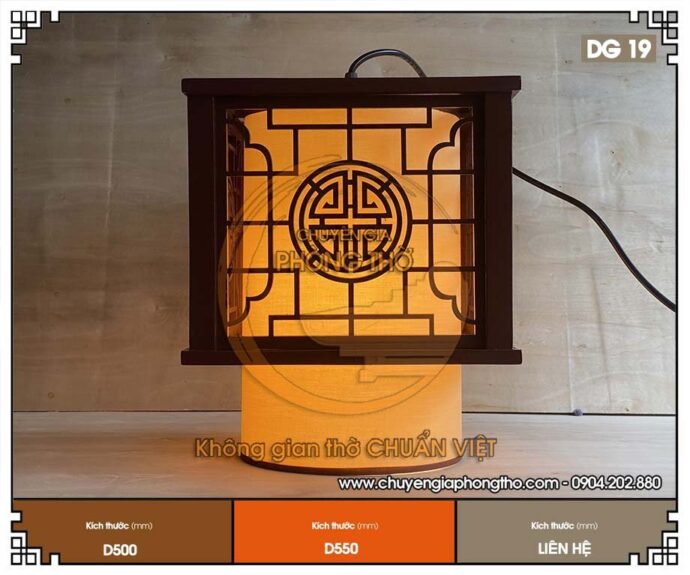 đèn thả chữ thọ hình vuông