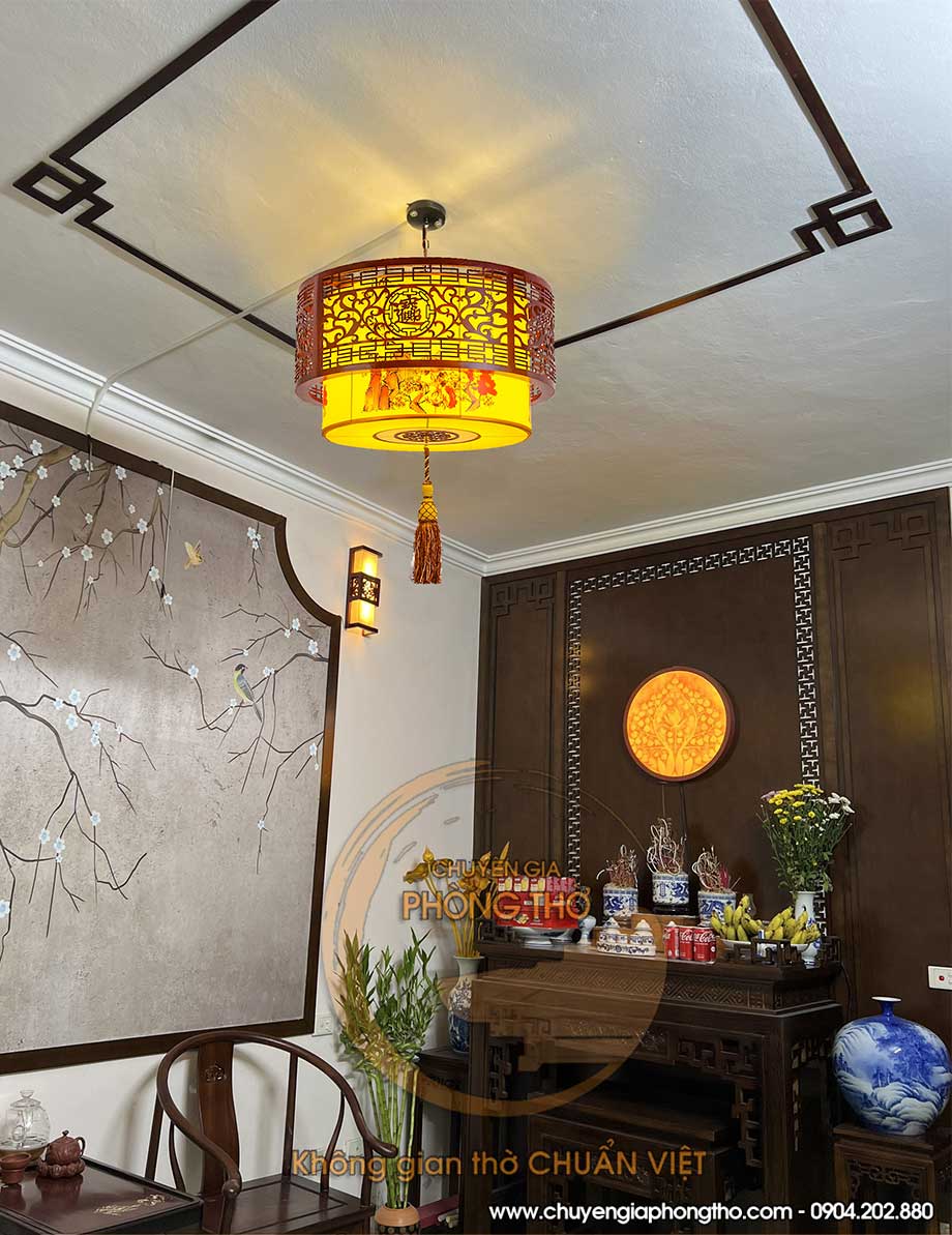 Feedback lắp đèn chùm gỗ phòng thờ tại chung cư The Park Home DG10 Feedback lắp đèn chùm gỗ phòng thờ tại chung cư The Park Home DG10