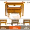 mẫu bàn thờ đứng đơn giản gỗ sồi cho chung cư