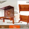 Mẫu bàn thờ treo tường đơn giản gỗ sồi cho chung cư BTT20
