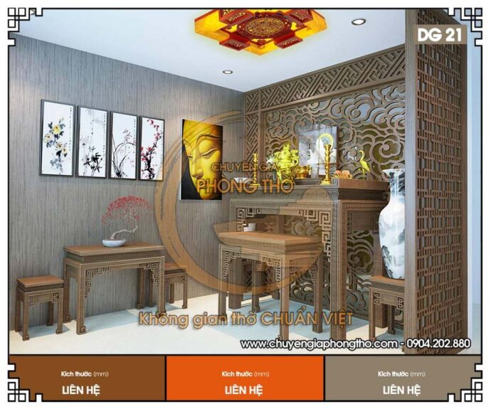 mẫu đèn ốp trần gỗ hình vuông cho phòng thờ 10 - 15m2 3