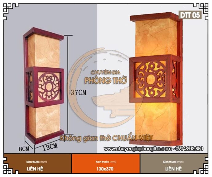 mẫu đèn ốp tường bằng gỗ