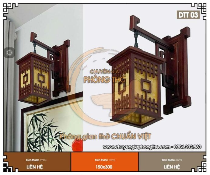 mẫu đèn thờ gắn tường 2