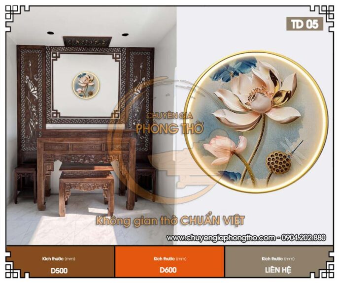 mẫu tranh điện phòng thờ đẹp, giá rẻ hợp phong thủy