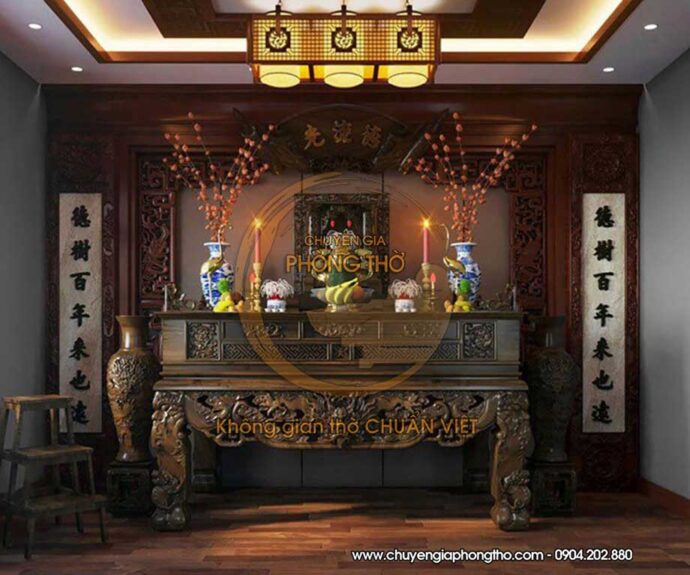 Ý nghĩa của việc đặt bình hoa trên ban thờ