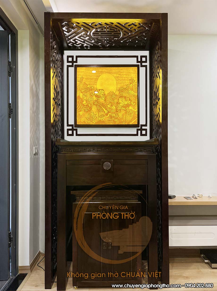 Feedback lắp đặt bàn thờ gỗ sồi tại chung cư Masteri West Heights