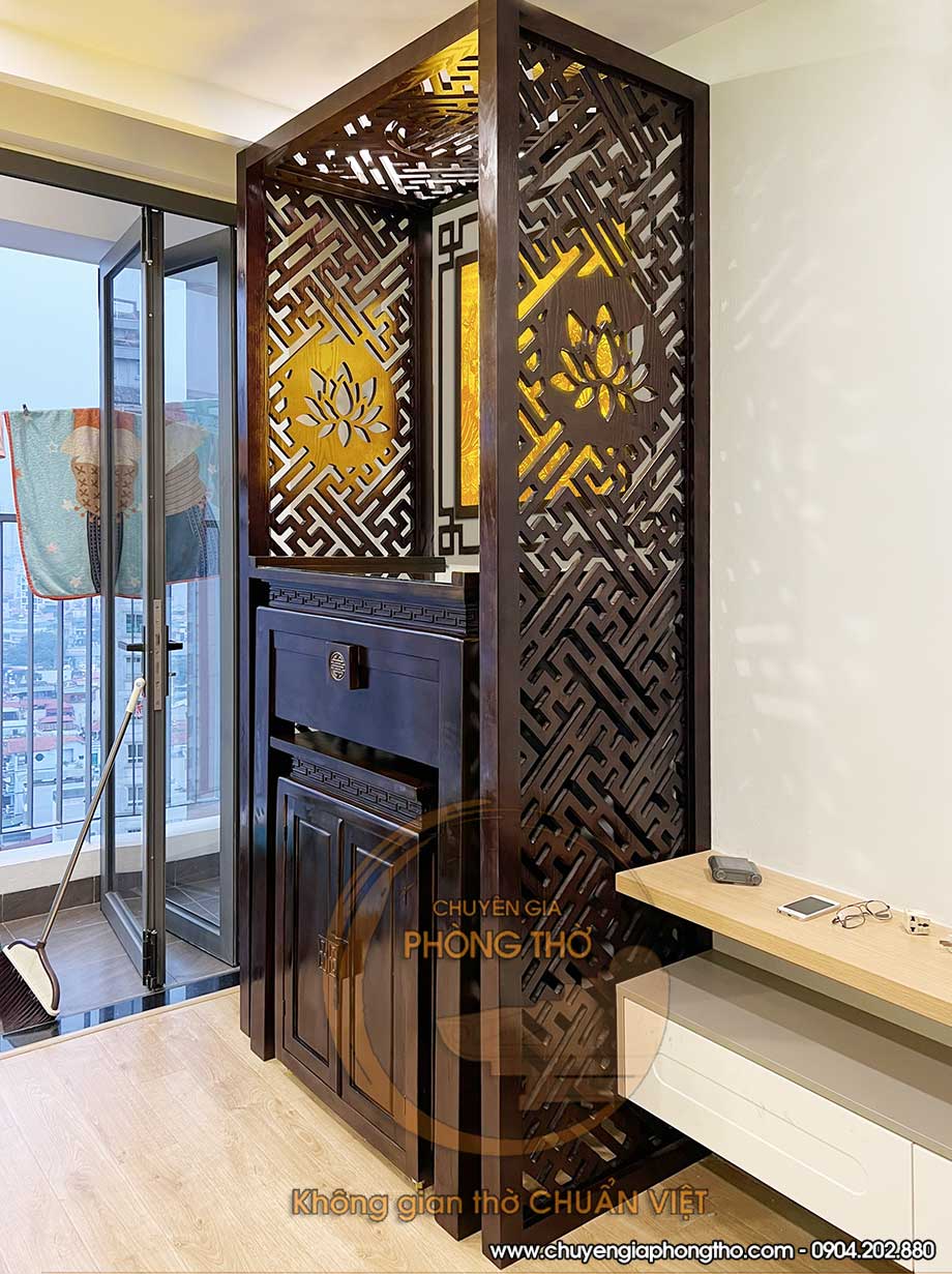 Feedback lắp đặt bàn thờ gỗ sồi tại chung cư Masteri West Heights