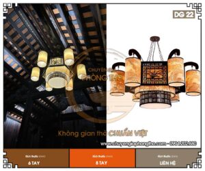 Feedback lắp đặt đèn chùm gỗ hoa lan tại nhà thờ họ ở Bát Tràng DG22
