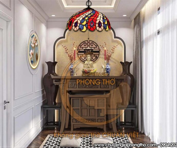 Mẫu đèn Tiffany trang trí phòng thờ đẹp giá rẻ