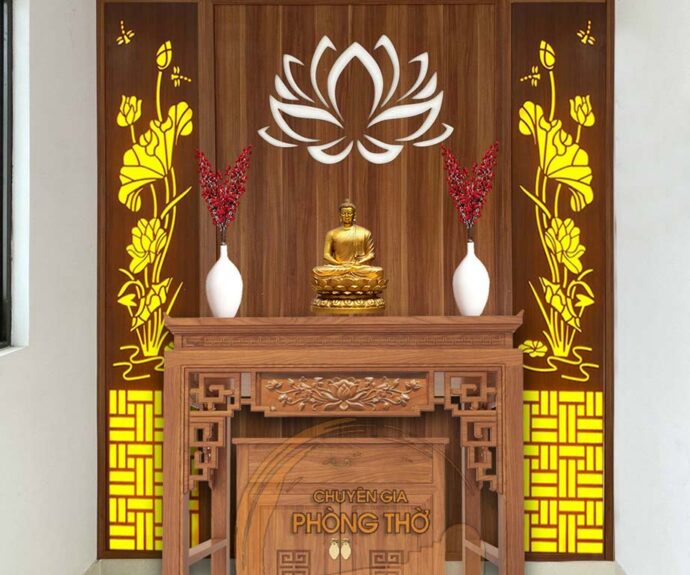 Vách CNC xuyên sáng hoa sen