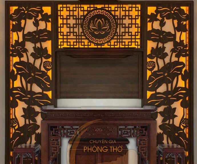 Vách CNC xuyên sáng hoa sen