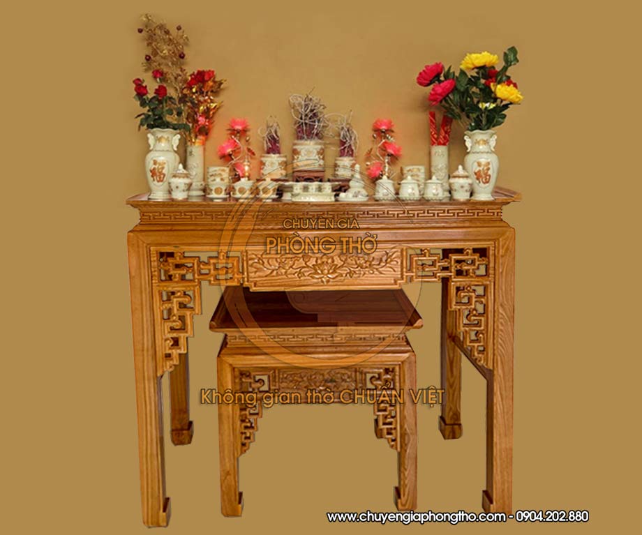 Trang trí bàn thờ tết đúng phong thuỷ Trang trí bàn thờ tết đúng phong thuỷ