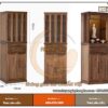 Mẫu tủ thờ có cánh cửa đóng kín hiện đại cho không gian diện tích nhỏ BTD60