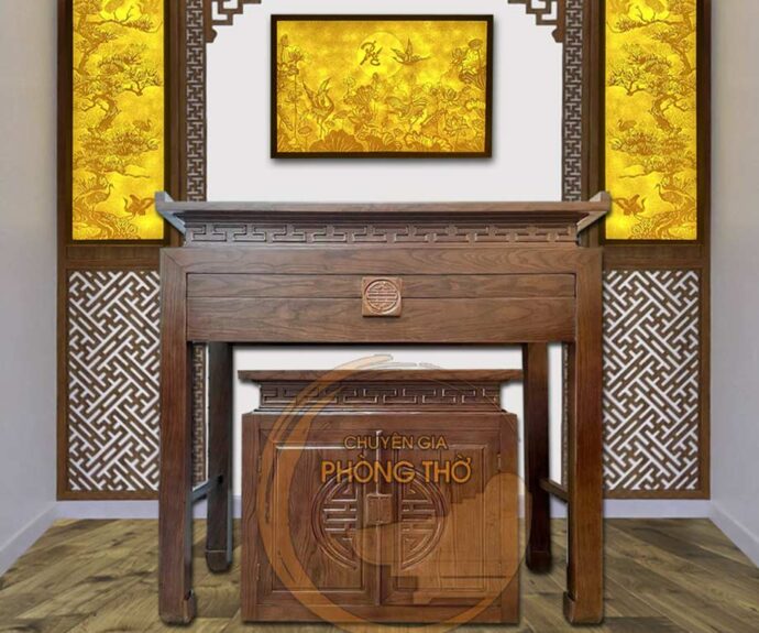 Bộ tranh trúc chỉ tùng hạc diên niên chữ Phúc