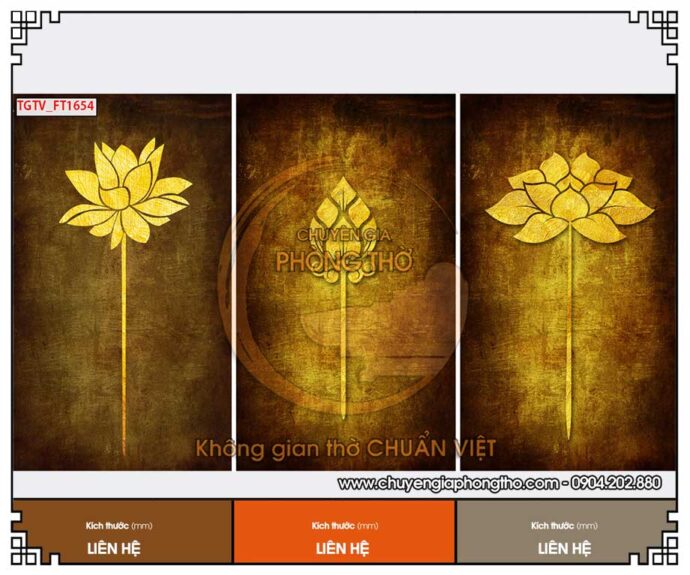 Tranh tráng gương hoa sen