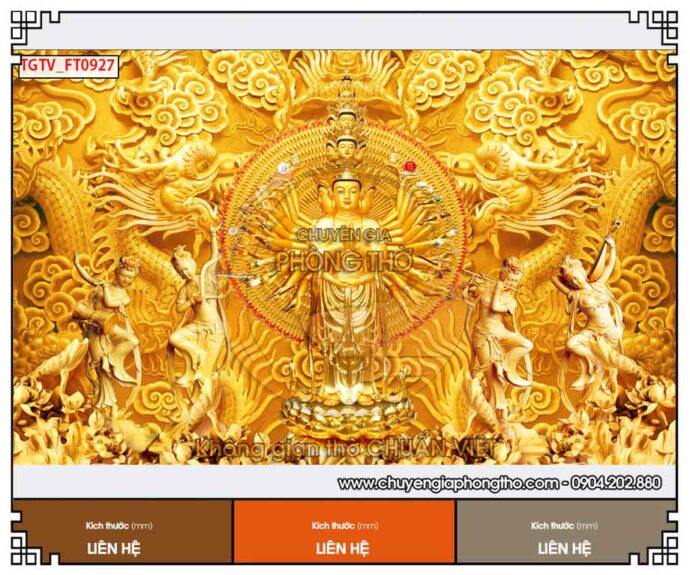 Các mẫu tranh tráng gương 3D phòng thờ đẹp chuẩn phong thủy