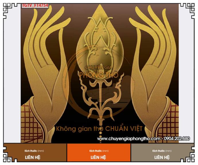 mẫu tranh tráng gương 3D phòng thờ