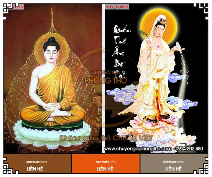 Tranh tráng gương họa tiết Đức Phật