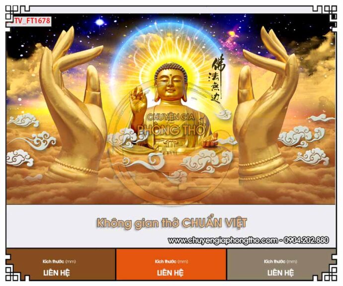 Tranh tráng gương họa tiết Đức Phật