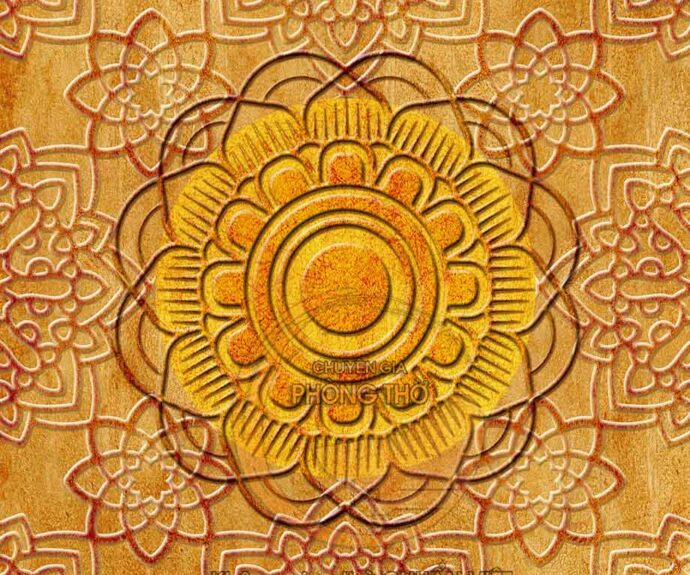 Tranh tráng gương họa trúc chỉ treo phòng thờ