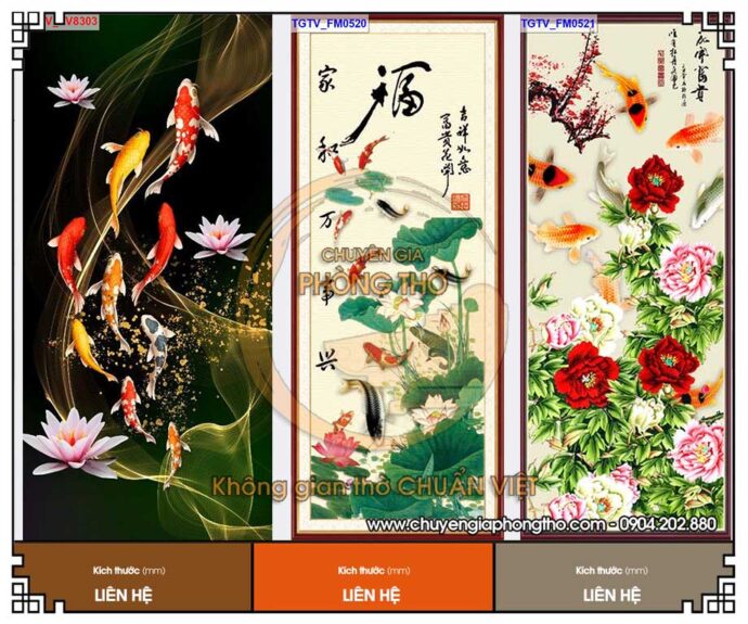 Tranh tráng gương cá chép hóa rồng