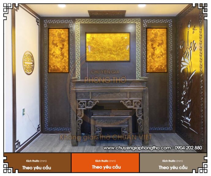 Mẫu tranh trúc chỉ hoa sen cá chép trang trí phòng thờ