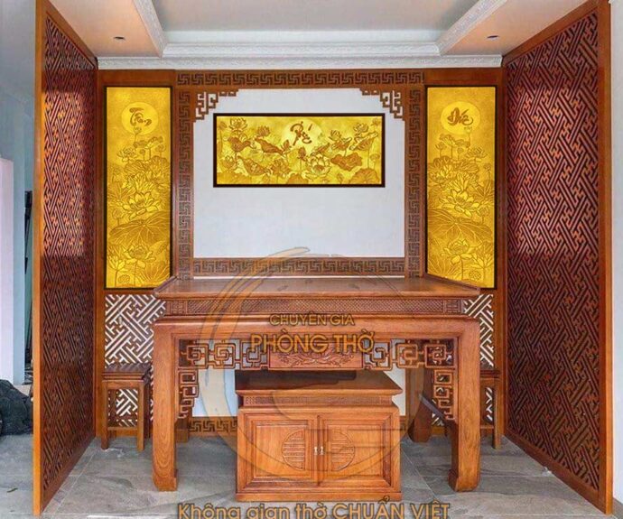 Bộ tranh trúc chỉ Tâm Đức Phúc trang trí phòng thờ