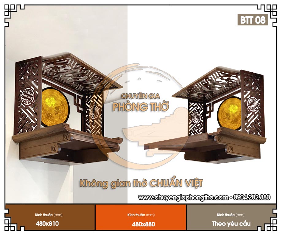 Feedback mẫu bàn thờ treo có ngăn kéo tại chung cư Han Jardin BTT08