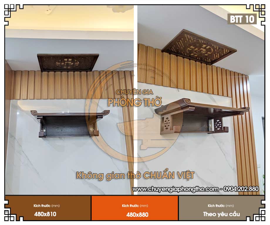 Lắp đặt bàn thờ treo tường 48x81cm tại Vinhomes Smart City BTT10
