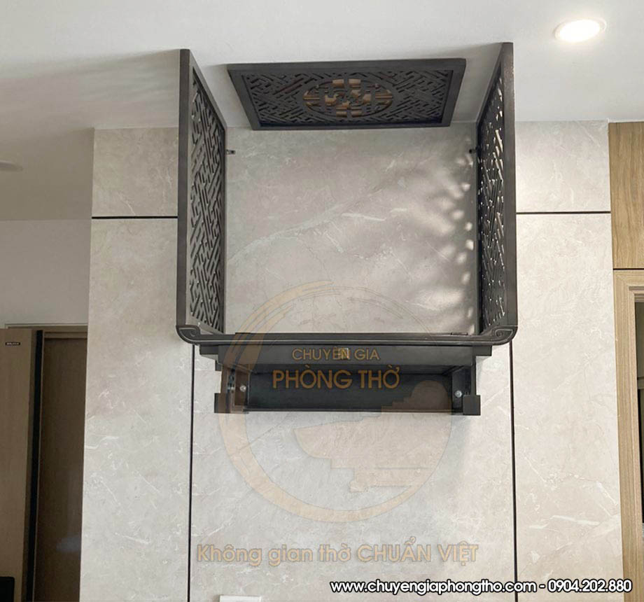 Lắp đặt bàn thờ treo tường màu ghi tại Sky Forest - Ecopark BTT16 Lắp đặt bàn thờ treo tường màu ghi tại Sky Forest - Ecopark BTT16