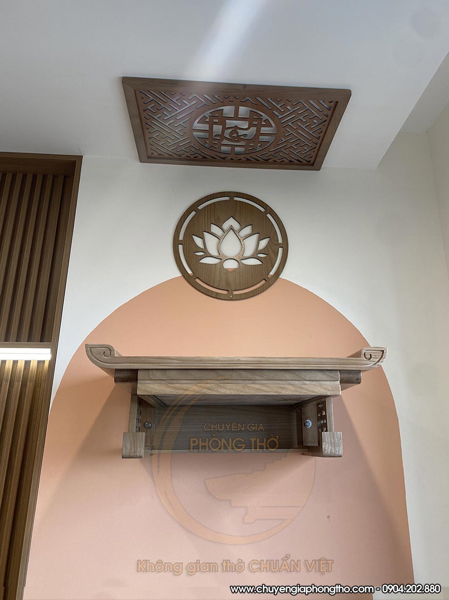 Bàn thờ treo ngăn kéo cho chung cư diện tích nhỏ tại GS1 Vinhomes Smart City Bàn thờ treo ngăn kéo cho chung cư diện tích nhỏ tại GS1 Vinhomes Smart City