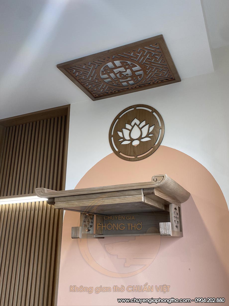 Bàn thờ treo ngăn kéo cho chung cư diện tích nhỏ tại GS1 Vinhomes Smart City Bàn thờ treo ngăn kéo cho chung cư diện tích nhỏ tại GS1 Vinhomes Smart City