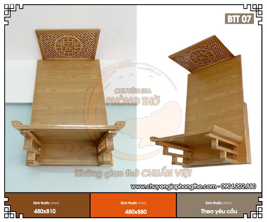 Lắp đặt bàn thờ tránh dầm tại chung cư Sol Forest Ecopark BTT07