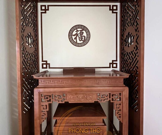 Feedback mẫu bàn thờ phật triện sen gỗ sồi tại Tây Sơn Hà Nội BTD04