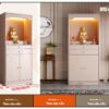 Tủ thờ 2 tầng màu trắng cho diện tích nhỏ BTD66