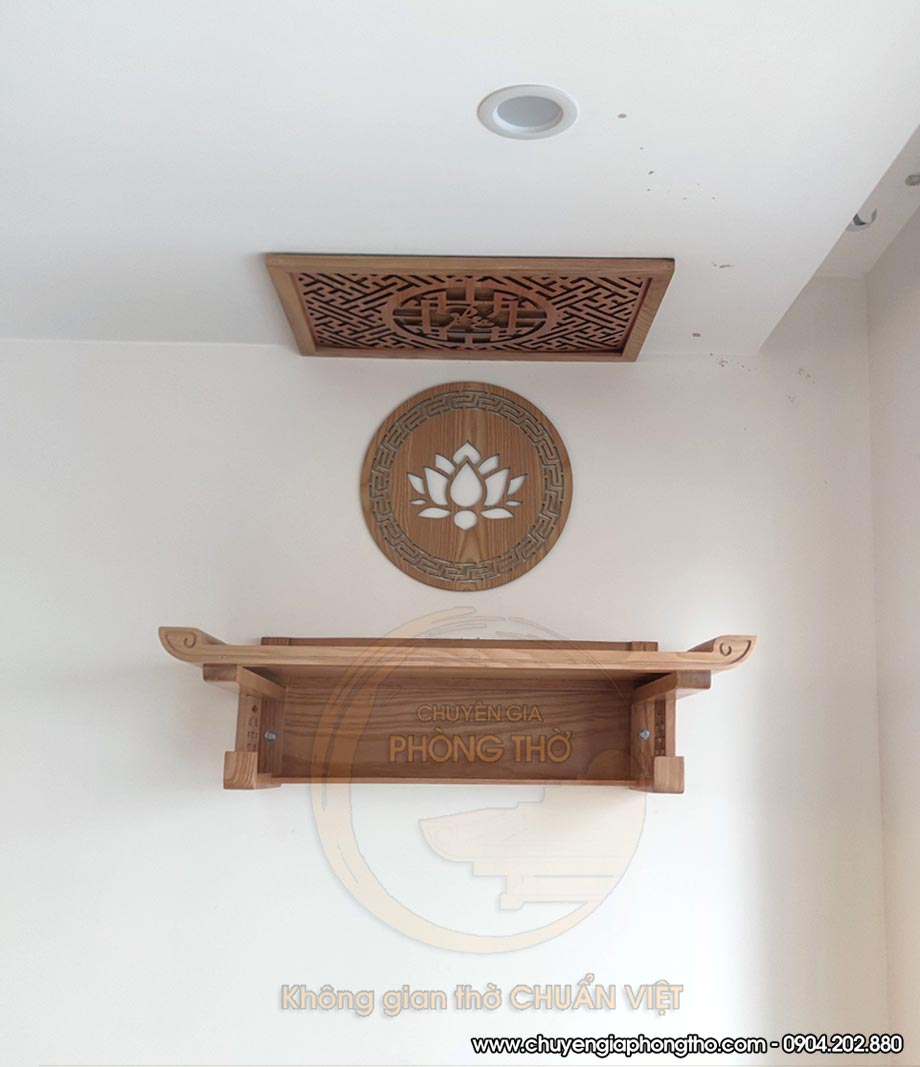 Lắp đặt bàn thờ treo màu trần gỗ tại chung cư The Park Home BTT10 Lắp đặt bàn thờ treo màu trần gỗ tại chung cư The Park Home BTT10