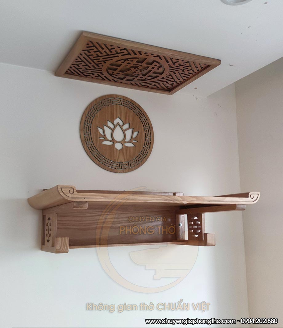 Lắp đặt bàn thờ treo màu trần gỗ tại chung cư The Park Home BTT10 Lắp đặt bàn thờ treo màu trần gỗ tại chung cư The Park Home BTT10