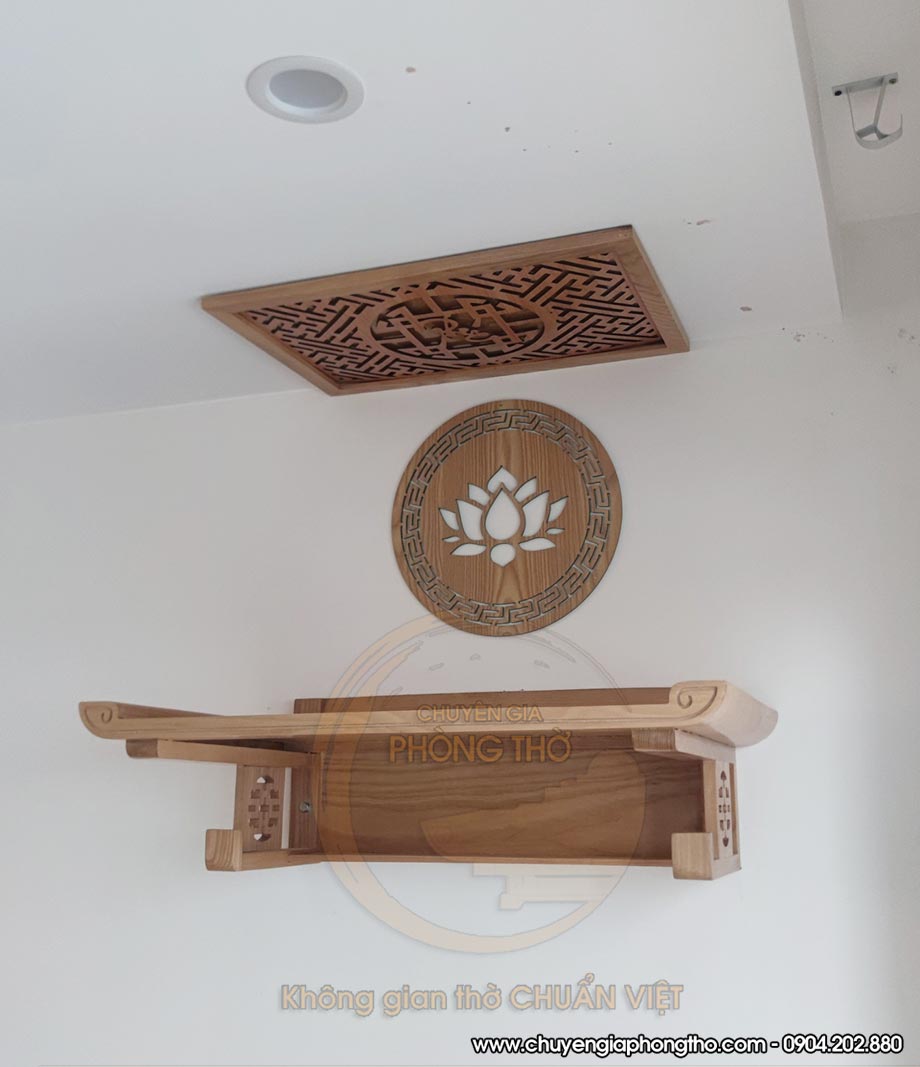 Lắp đặt bàn thờ treo màu trần gỗ tại chung cư The Park Home BTT10 Lắp đặt bàn thờ treo màu trần gỗ tại chung cư The Park Home BTT10