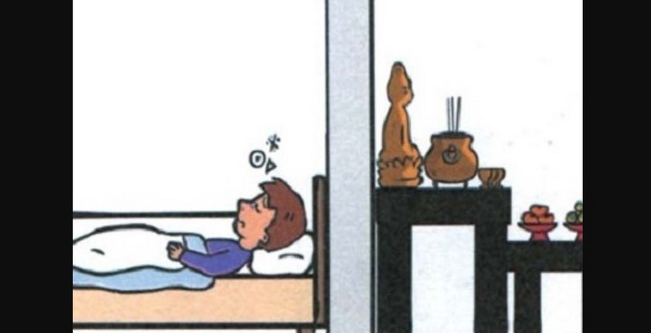 Cách đặt giường ngủ sau phòng thờ