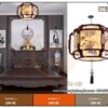 Mẫu đèn lồng gỗ trang trí phòng thờ, phòng khách DG38