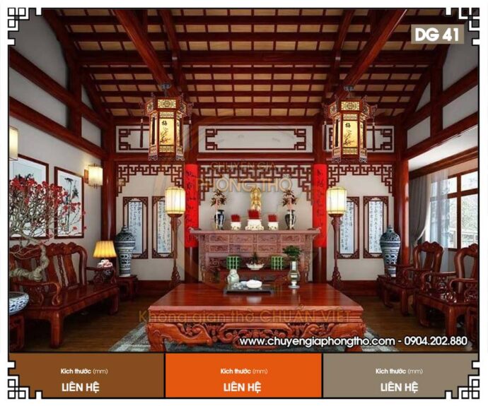 Mẫu đèn lồng khung gỗ tự nhiên trang trí DG41