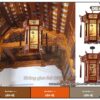 Mẫu đèn lồng khung gỗ tự nhiên trang trí DG41