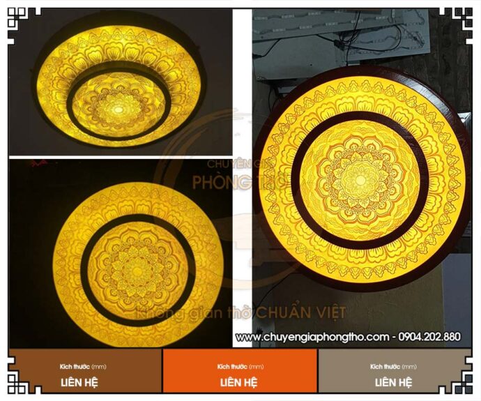 Đèn trần trúc chỉ Mandala sang trọng