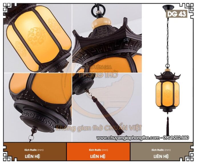 Đèn thả trang trí nhà thờ họ DG43 sang trọng và tinh tế