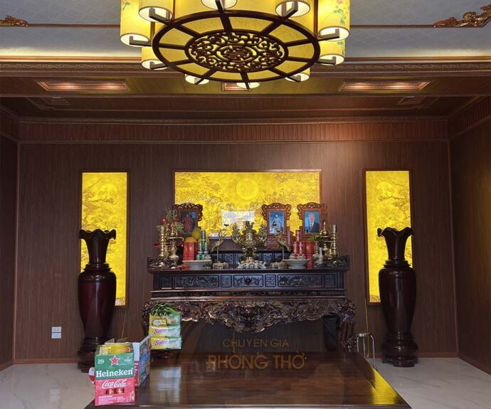 Lắp đặt nội thất phòng thờ cho gia chủ tại Thanh Trì Hà Nội