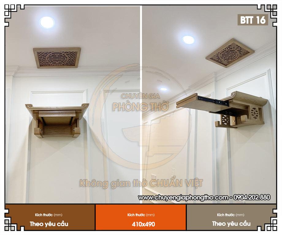 Hoàn thiện mẫu bàn thờ treo có ngăn kéo 41x49cm BTT16 tại Ecolife Tây Hồ Hoàn thiện mẫu bàn thờ treo có ngăn kéo 41x49cm BTT16 tại Ecolife Tây Hồ