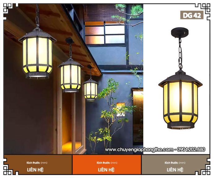 Nét đẹp cổ kính đặc biệt với đèn thả hiên nhà thờ họ DG42